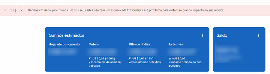 Ganhos em risco pelo menos um dos seus sites não tem um arquivo ads txt (COMO RESOLVER)